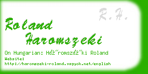 roland haromszeki business card